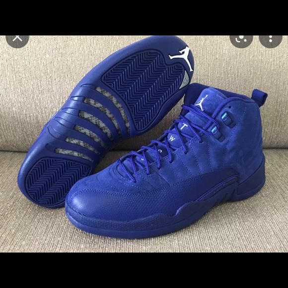 Air Jordan 12 Retro 'Deep Royal' Mens Sneakers. Kids/boys. Deep Royal Blue. - Picture 5 of 6